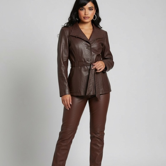 Butter Soft Brown Leather Vintage Danier Jacket Size Large - Picture 4 of 4